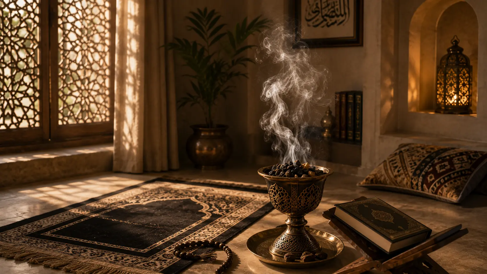 Peaceful setting with Bukhoor